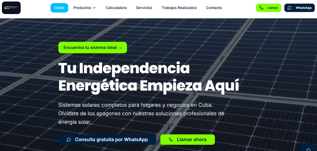 sistema solar para casas en Cuba